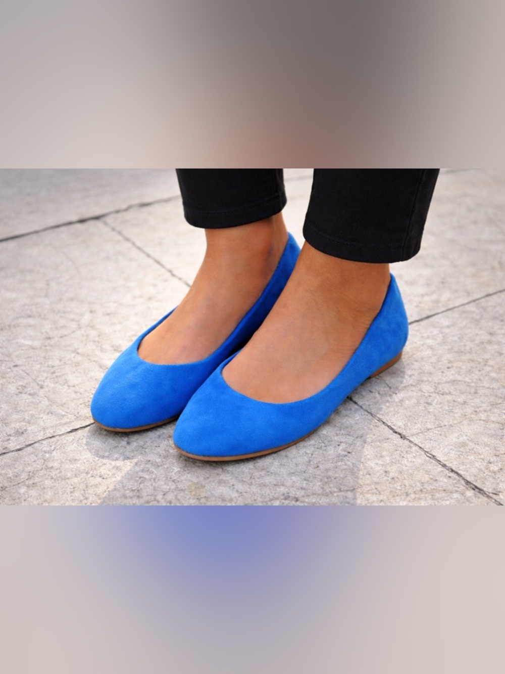 J.Crew Cece Flats Ballet Shoes Turquoise Suede Made In Italy Size US 8